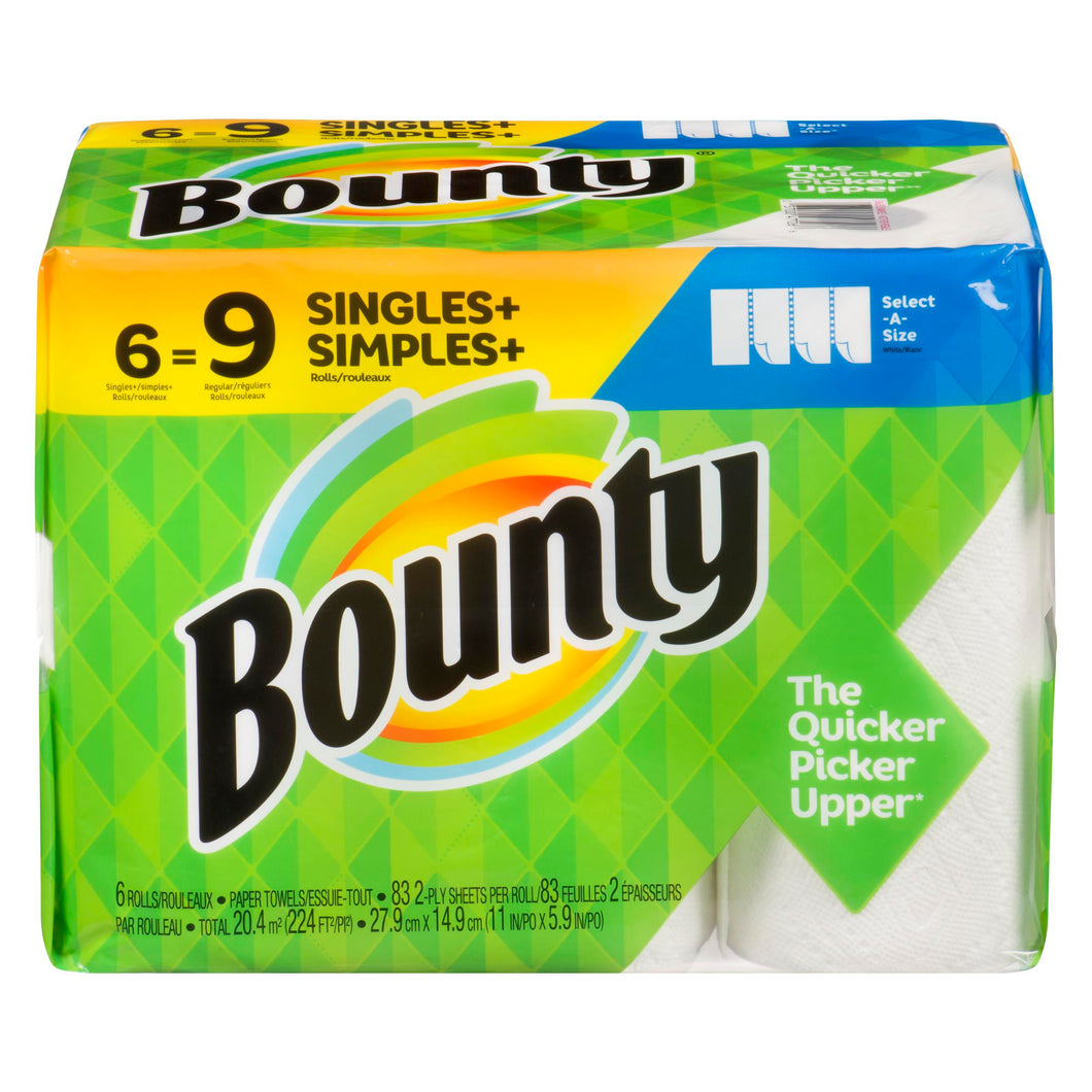 BOUNTY JUMBO PAPER TOWEL 6-ROLL