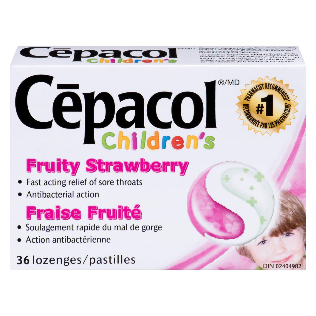 Cepacol Child.fruity strawb.loz.    36un