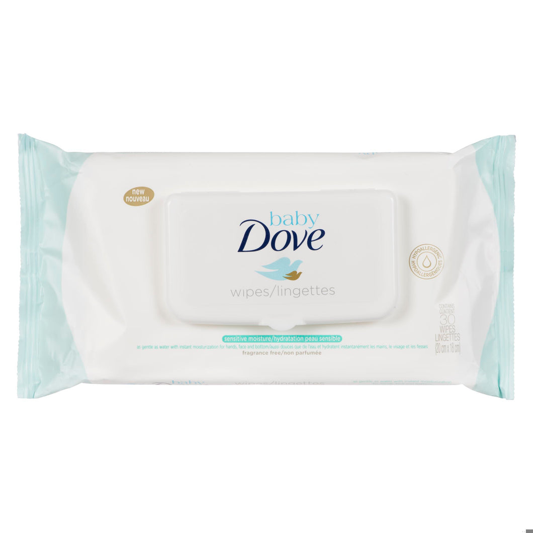 DOVE BABY WIPES 30-PK