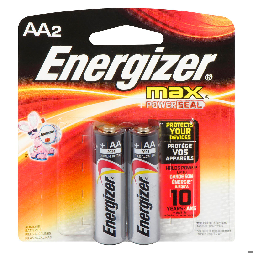 ENERGIZER BATTERY MAX AA2 E91BP2