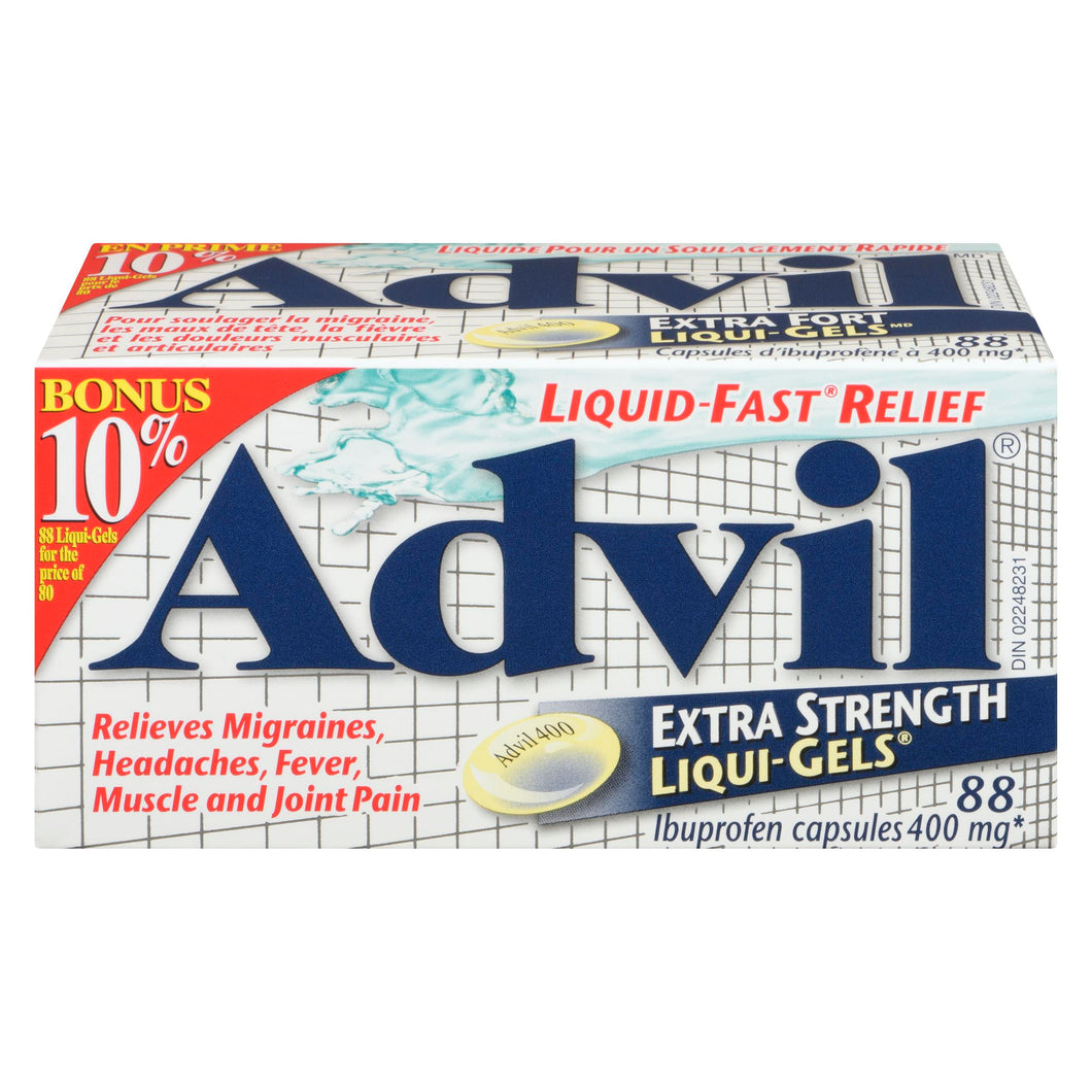 ADVIL LIQUI-GELS BONUS CAPS 400MG 80+8