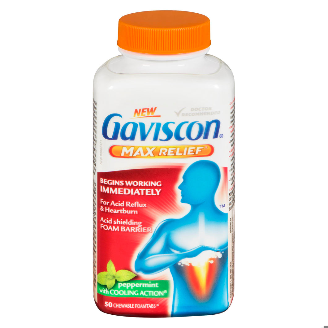 Gaviscon pepperm.max antacid       50tab