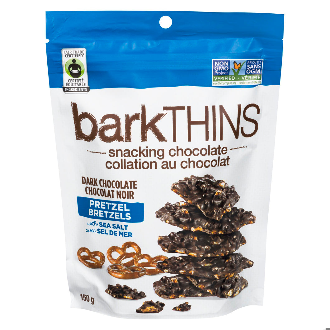 BARKTHINS DARK CHOC PRETZEL SEA SALT 150G