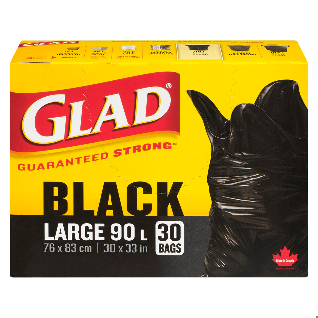 GLAD LARGE GARBAGE BAGS 30-PK