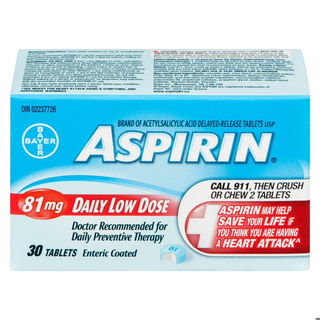 ASPIRIN COAT TB 81MG DAILY LOW DOSE 30