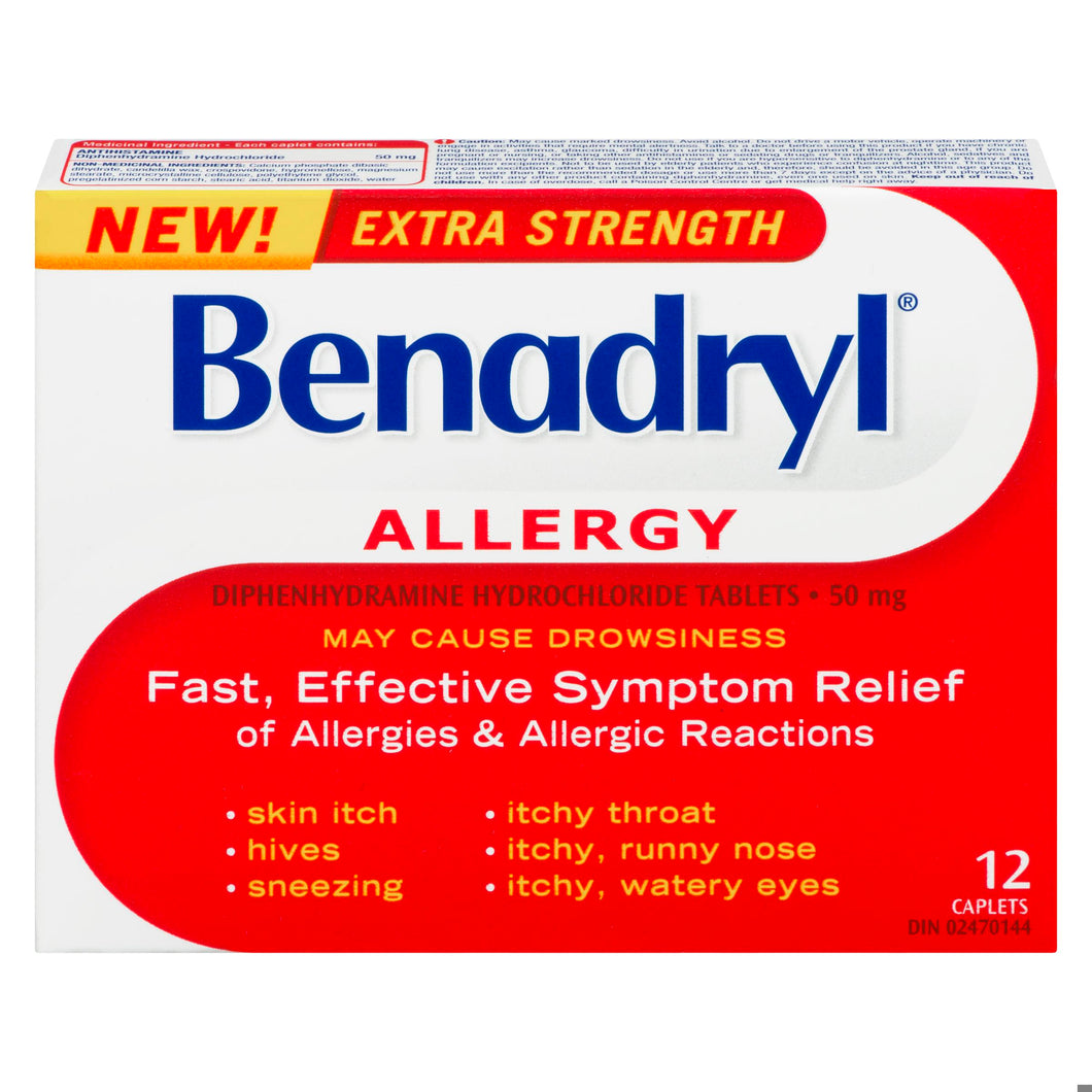 Benadryl 50mg x-streng.allerg.med.  12cp