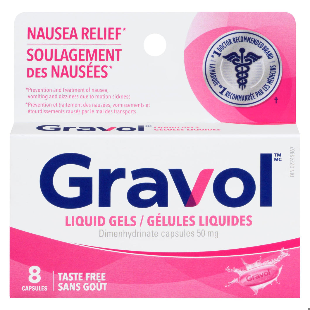 GRAVOL SOFTGEL 50MG 8