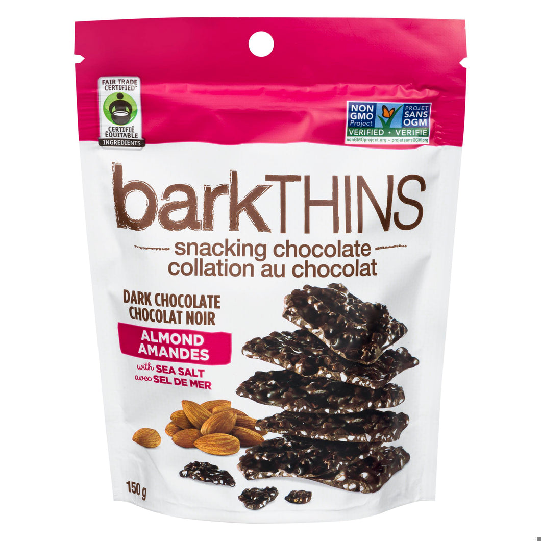 BARKTHINS DARK CHOC ALMOND SEA SALT 150G