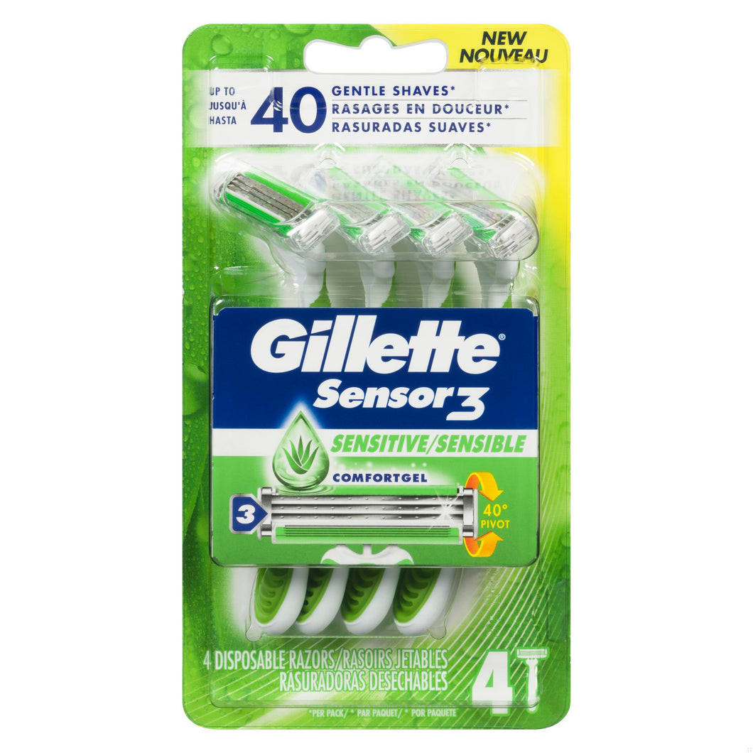 GILLETTE SENSOR3 RAZOR DISPOSABLE MEN 4