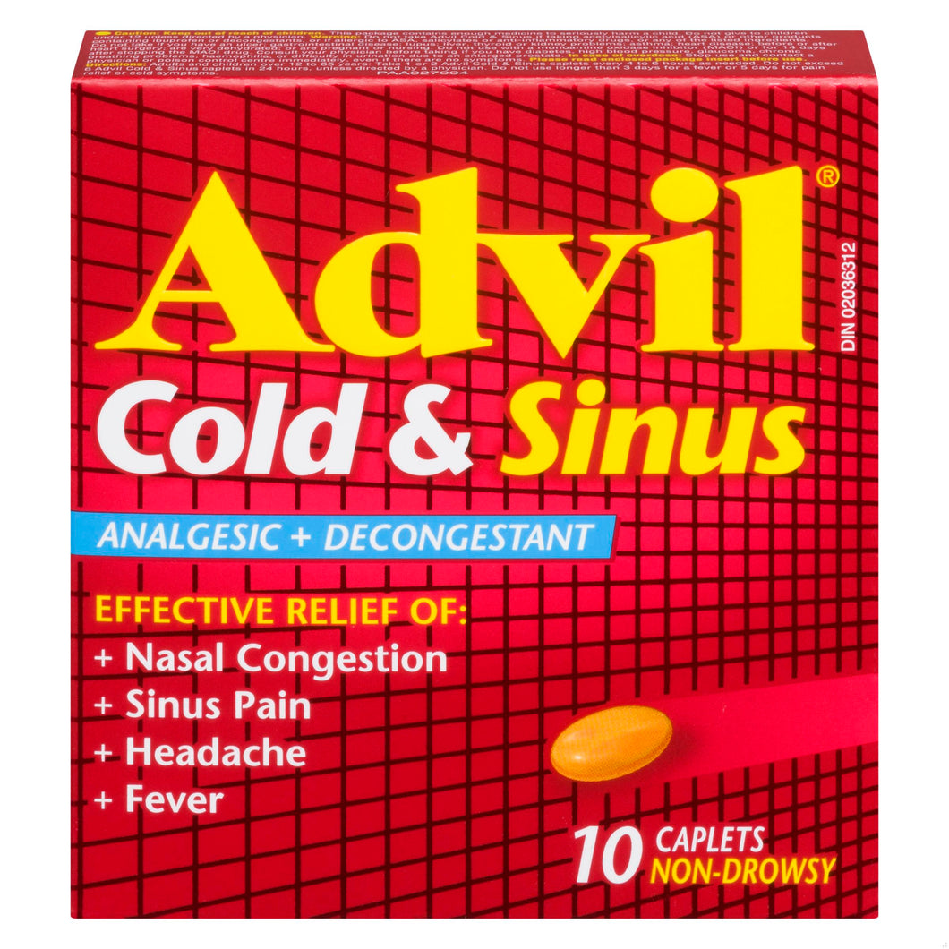 ADVIL COLD & SINUS CPLT 200MG 10