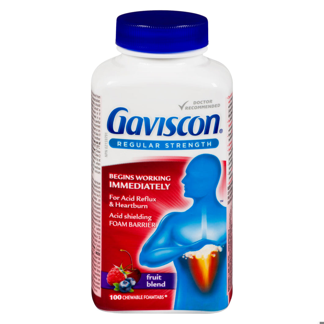 GAVISCON REGULAR STRENGTH FRUIT TB 100