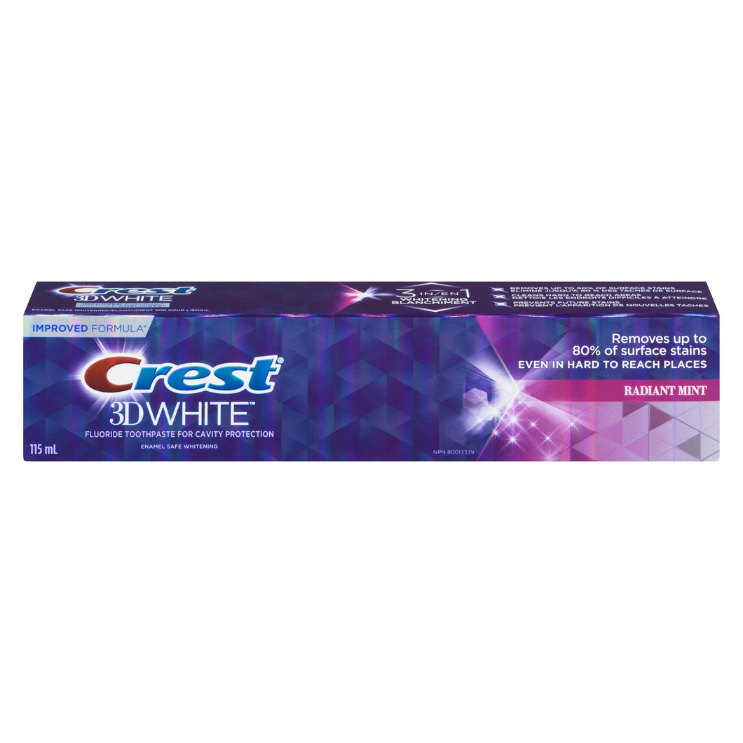 CREST 3D WHITE TOOTHPASTE RADIANT MINT 115ML