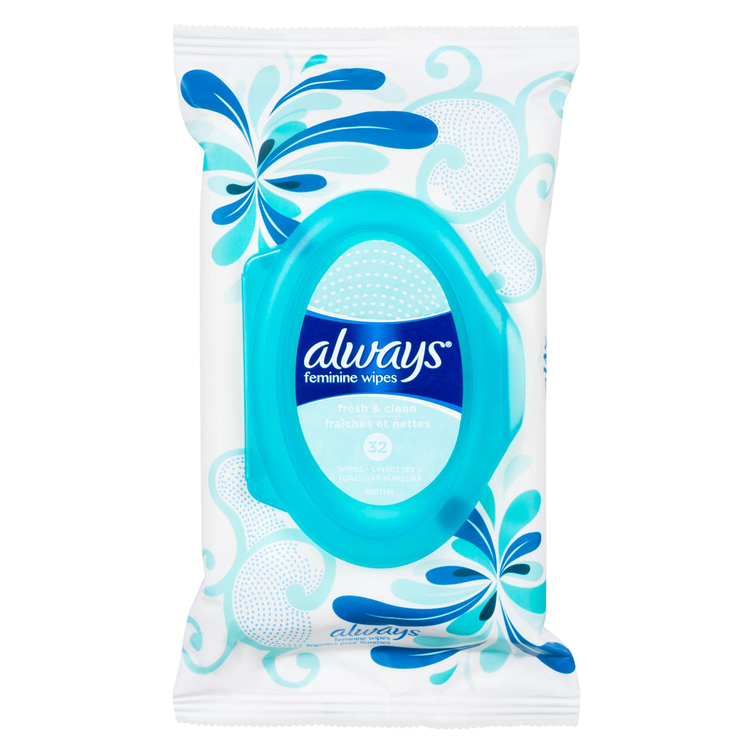 ALWAYS WIPES FEMININE FRESH & CLEAN 32