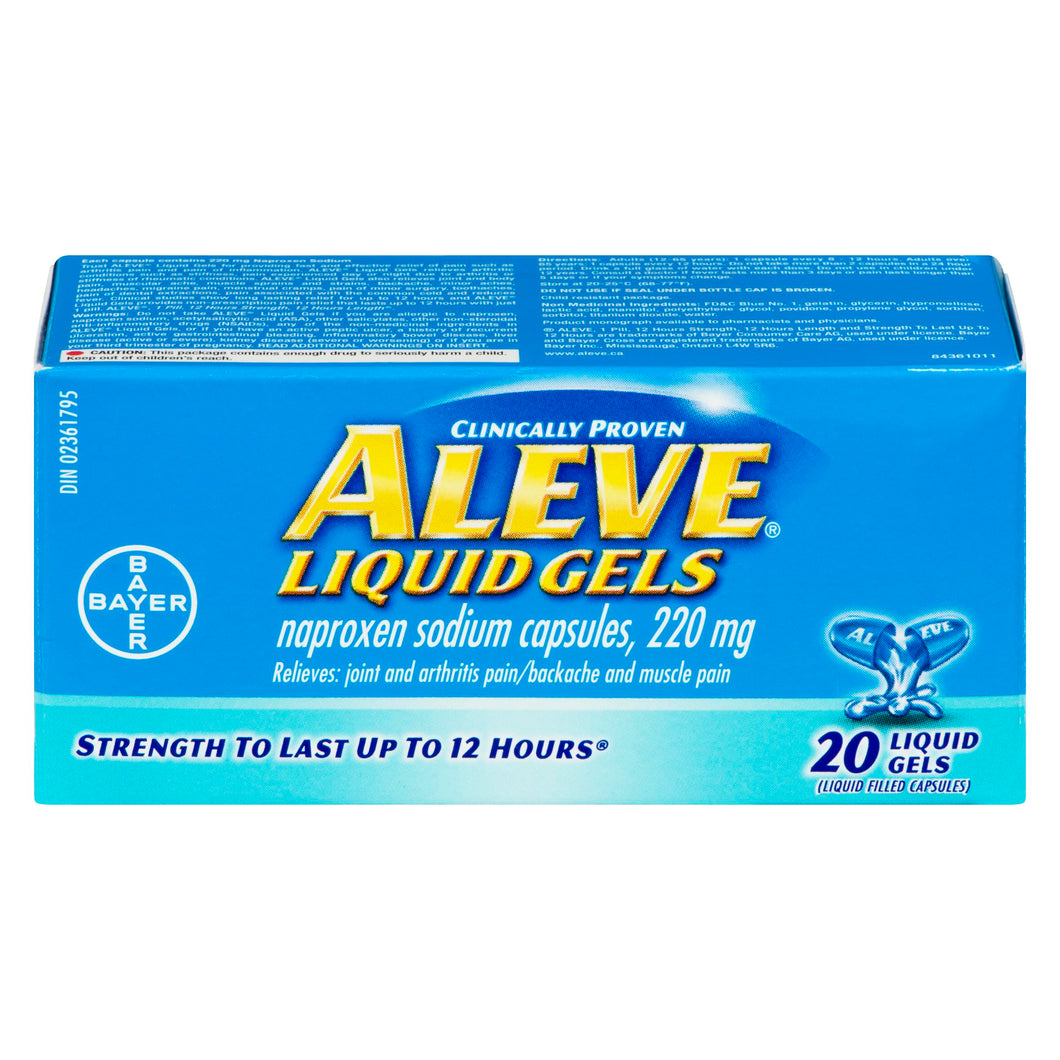 ALEVE LIQ GEL 220MG 20